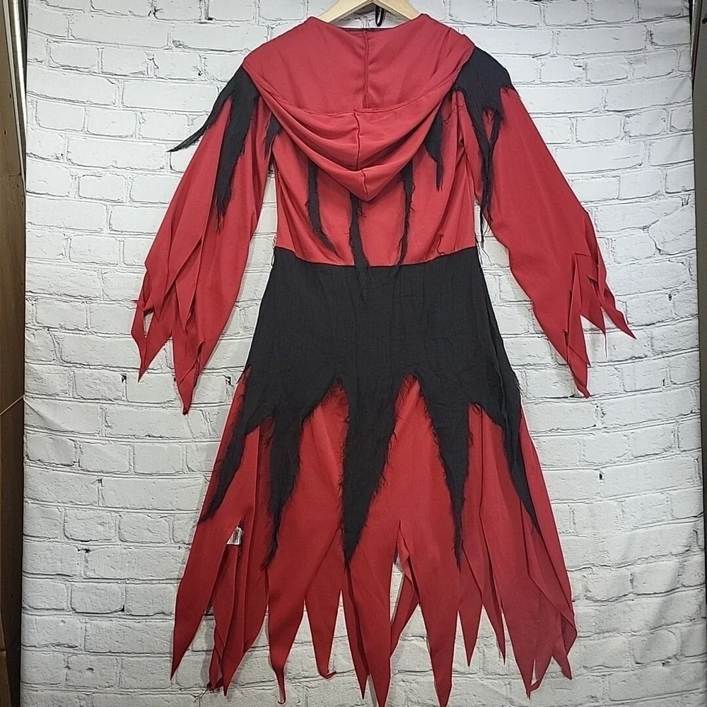 Spirit Halloween Kids Sz M Devilish Demon Costume Hooded no Mask